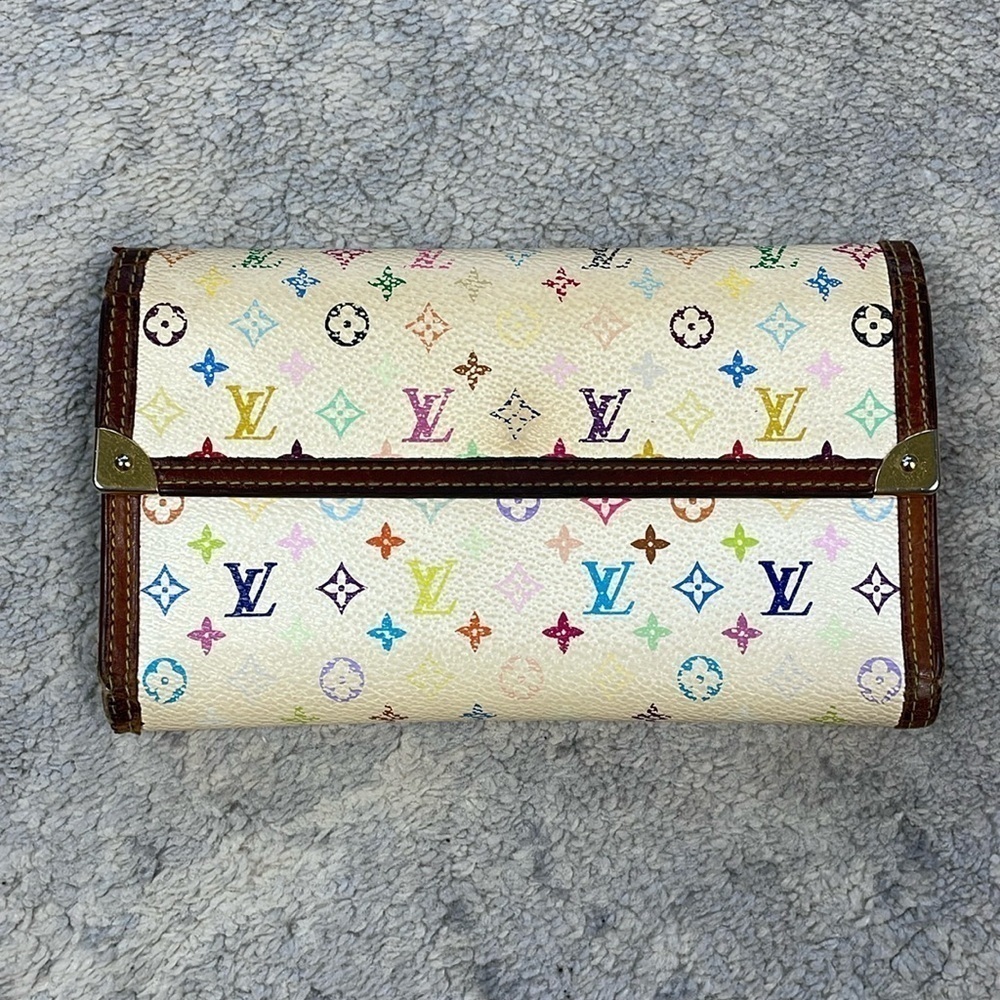 Louis Vuitton Takashi Murakami Multicolor Monogram Long Snap Continental Wallet